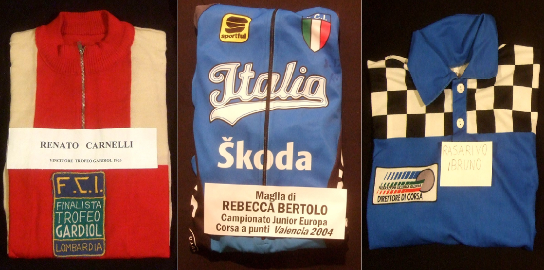 maglie donate al Santuario della Madonna del Ghisallo